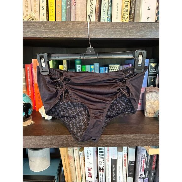 🐿️ Victoria’s Secret Black Bikini Bottoms Size Small - Picture 1 of 6